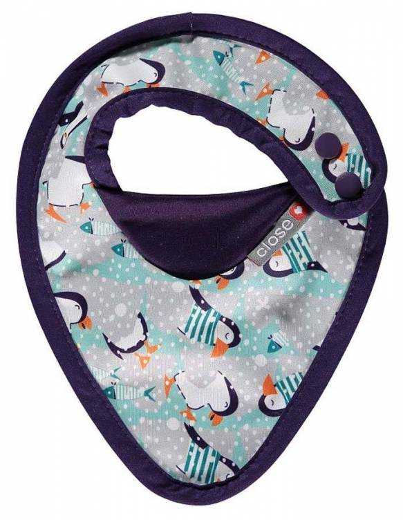 Babero reversible POP IN Ajustable - Pingüinos