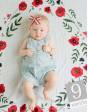 Set Muselina LITTLE UNICORN + Tarjetas Edad - Summer Poppy