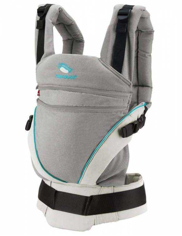 Mochila Portabebés MANDUCA XT - Gris/Turquesa
