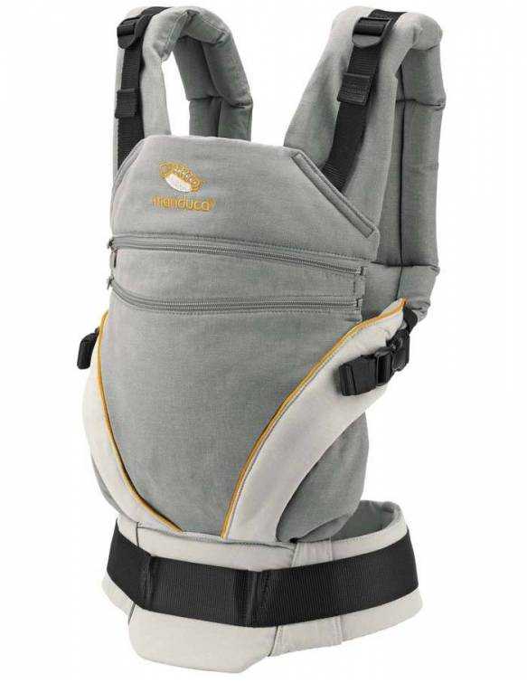 Mochila Portabebés MANDUCA XT - Gris/Naranja