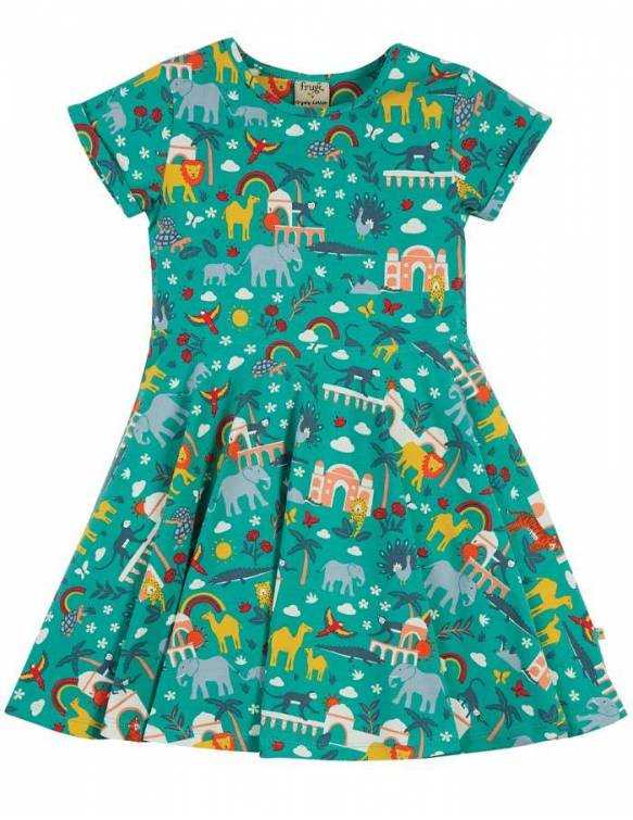 Vestido De Algodón Orgánico FRUGI Con Vuelo - India