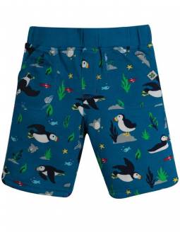 Pantalón Corto De Algodón Orgánico FRUGI Reversible - Pingüinos