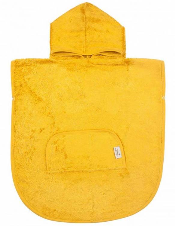 Toalla Poncho Bambú TIMBOO Con Capucha - Ocher