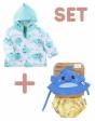 Set Bañador Pañal + Gorro + Albornoz UPF 50 ZOOCCHINI - Ballena