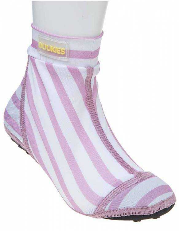 Calcetines Playa UV Con Suela Antideslizante Neopreno - Rayas Rosas