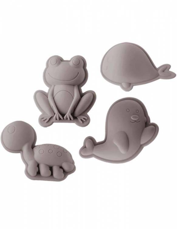 Set 4 Moldes Playa Silicona Ecológica SCRUNCH - Grey