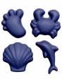 Set 4 Moldes Playa Silicona Ecológica SCRUNCH - Azul Noche