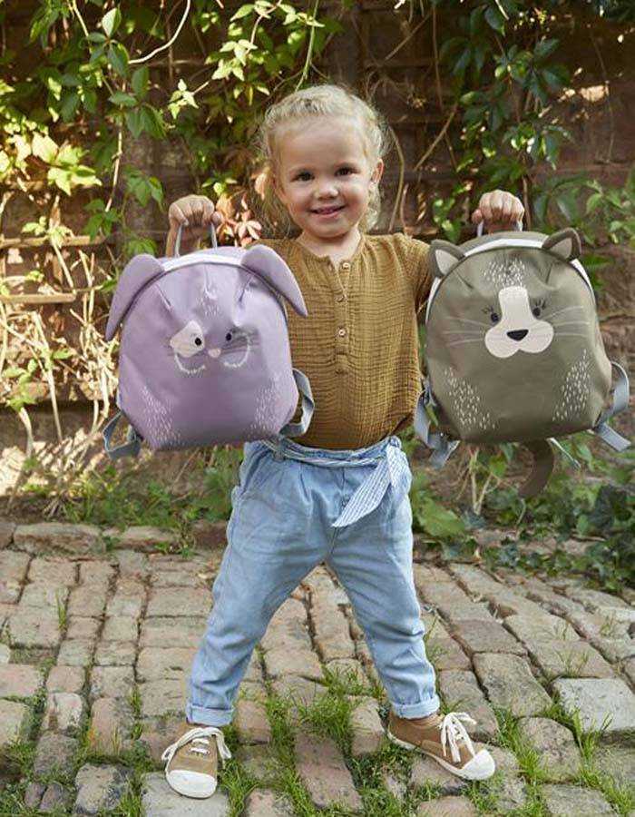 ✓ Mochila Guarderia Infantil ≫ LÄSSIG ≫ Gato