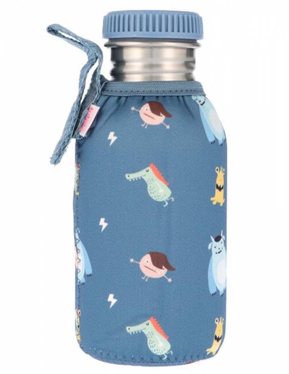 Botella Infantil Acero TUTETE Con Funda Neopreno - Little Monsters