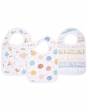 Baberos De Muselina De Algodón 3 PACK Con Broches DISNEY - Winnie The Pooh in the Woods