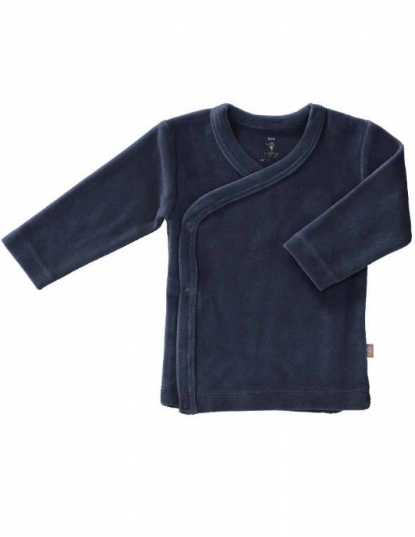 Cardigan Cruzado Terciopelo Orgánico FRESK - Velvet Indigo