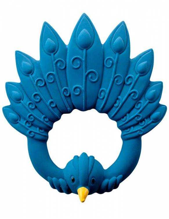 Mordedor Hevea Natural NATRUBA - Pavo Real Azul