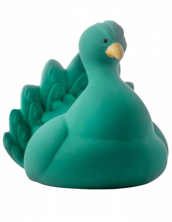 Juguete De Baño Hevea Natural NATRUBA - Pavo Real Verde