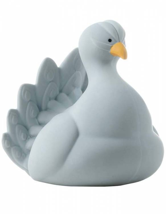 Juguete De Baño Hevea Natural NATRUBA - Pavo Real Azul Pastel