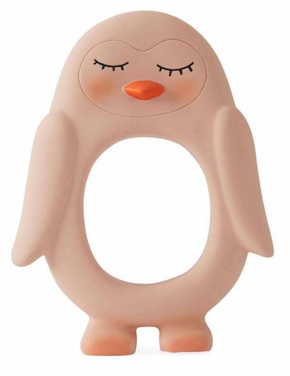 Mordedor OYOY MINI Caucho Natural - Pingüino Rosa