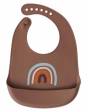 Set 2 Baberos De Silicona OYOY MINI Con Bolsillo - Rainbow/Brown