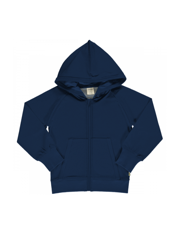 Sudadera Algodón Orgánico MAXOMORRA Con Capucha - Azul Marino