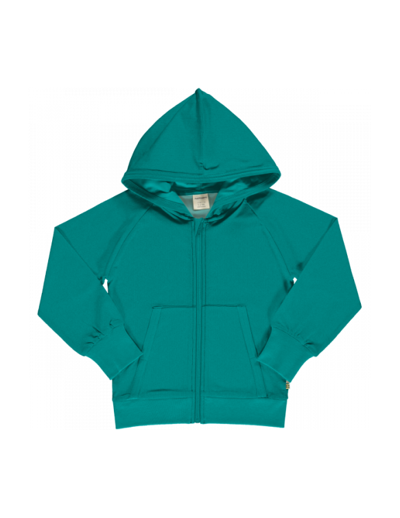 Sudadera Algodón Orgánico MAXOMORRA Con Capucha - Turquesa