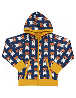 Sudadera Reversible Algodón Orgánico MAXOMORRA Con Capucha - Perritos