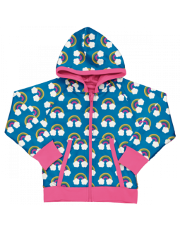 Sudadera Reversible Algodón Orgánico MAXOMORRA Con Capucha - Arcoiris