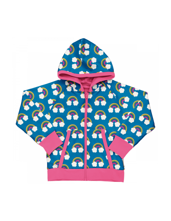 Sudadera Reversible Algodón Orgánico MAXOMORRA Con Capucha - Arcoiris