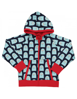 Sudadera Reversible Algodón Orgánico MAXOMORRA Con Capucha - HALLOWEEN FANTASMAS