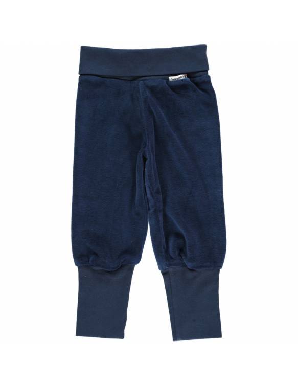Pantalón de algodón orgánico MAXOMORRA - Terciopelo Azul