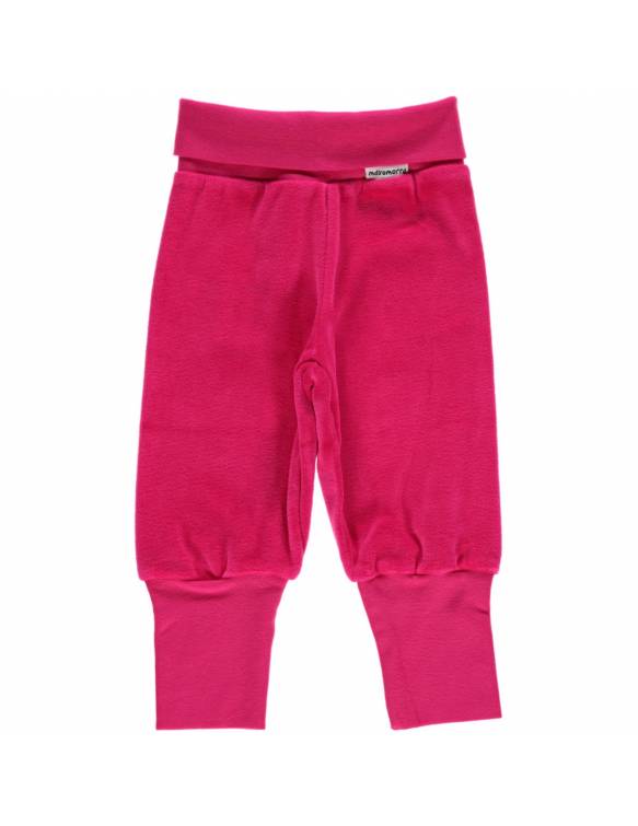 Pantalón de algodón orgánico MAXOMORRA - Velour Rosa