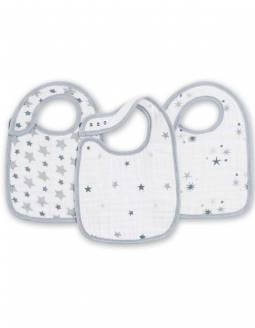 Baberos De Muselina De Algodón 3 PACK Con Broches - Twinkle