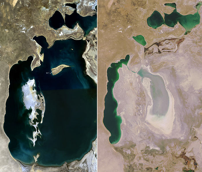 mar de aral compara - El Mar de Aral, como el cultivo del algodón acabó con un gran lago