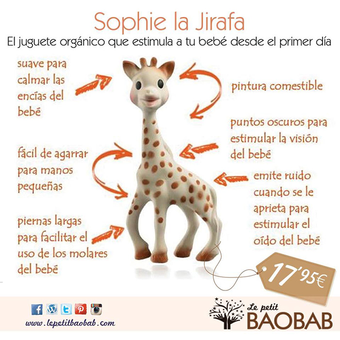 Sophie la Jirafa, el juguete 100% orgánico que estimula a tu bebé